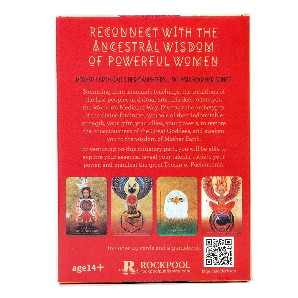 🌿 The Medicine Woman Oracle Deck – Discover the Archetypes of the Divine Feminine | 49 Cards With Guidebook | Family Party & Spiritual Practice Edition
