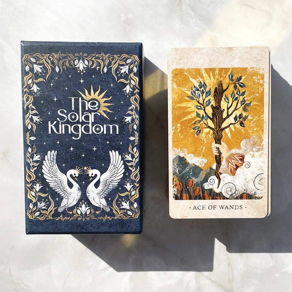 The Solar Kingdom Tarot – 86-Card English Edition (12x7 cm) Including 8 Special Sun and Moon Cards for Divination, Family Board Games, and Spiritual Prophecy