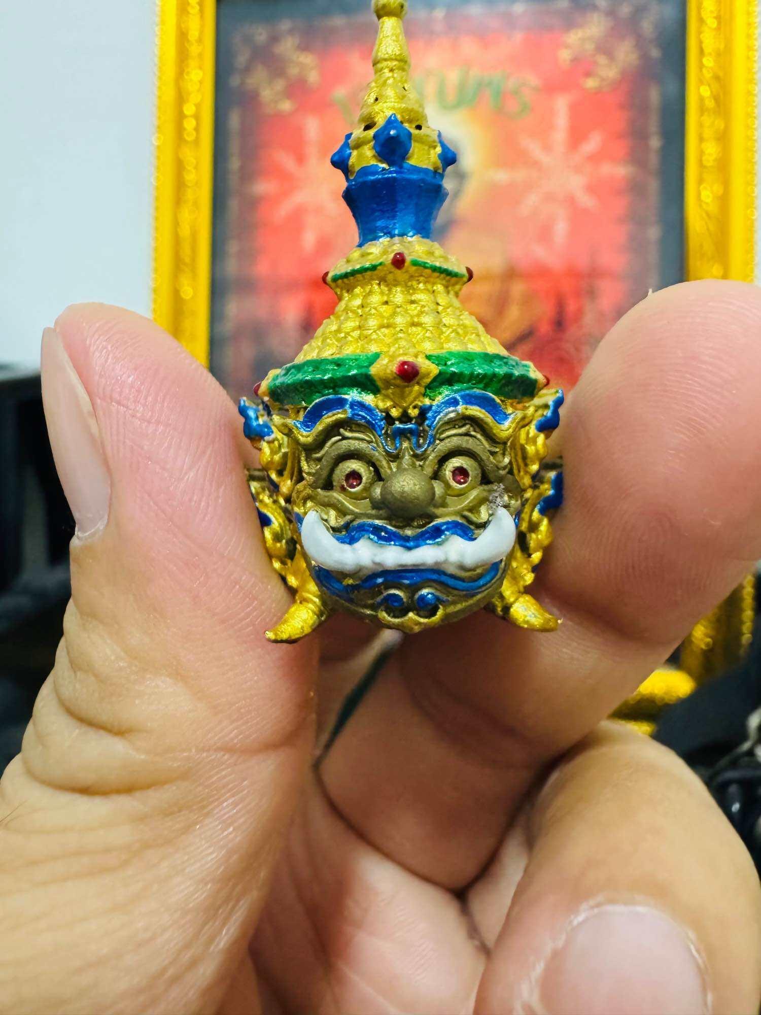 Authentic Thep Kuvennoi Ariyasap Head – Enamel Cast with Clear Serial Estamp from Wat Huay Duan, Nakhon Sawan Default Title
