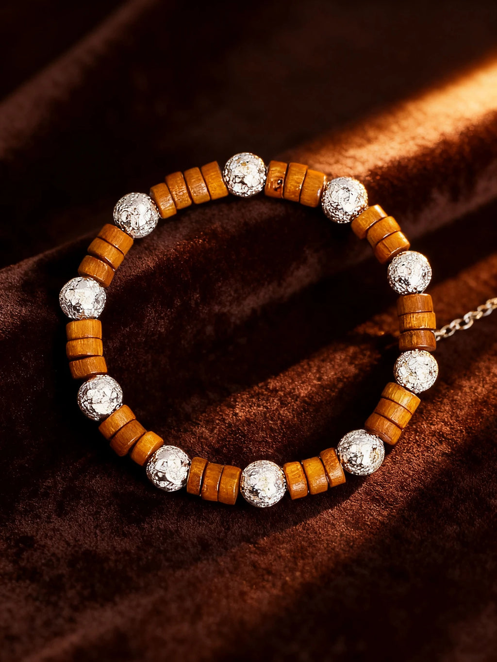 ✨ Natural Volcanic Stone Bracelet for Men – Light Blue Lava Beads & Handmade Retro Wood Beads – Vigour, Protection & Calmness Jewelry 17