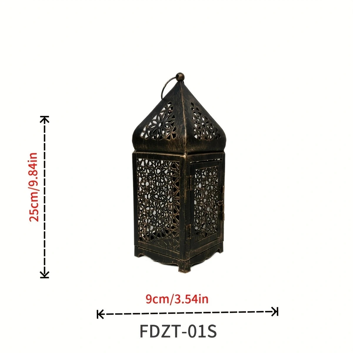 🌟 Middle East Arab Metal Vintage Wind Lantern – Elegant Tabletop Candle Holder for Home Décor | Free Shipping FDZT-01S