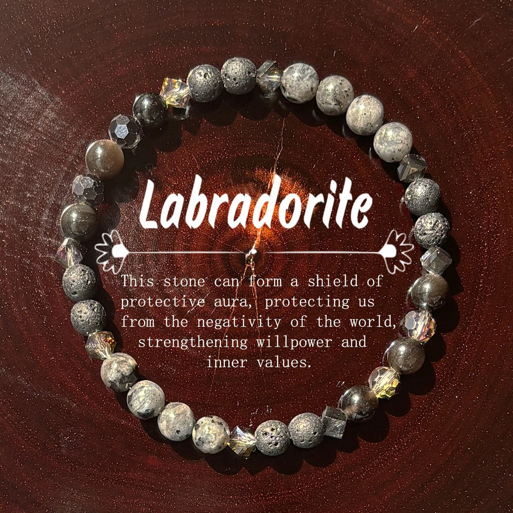 ✨ Boho Handmade Labradorite Bracelet – Mystical Protection and Spiritual Energy Jewelry