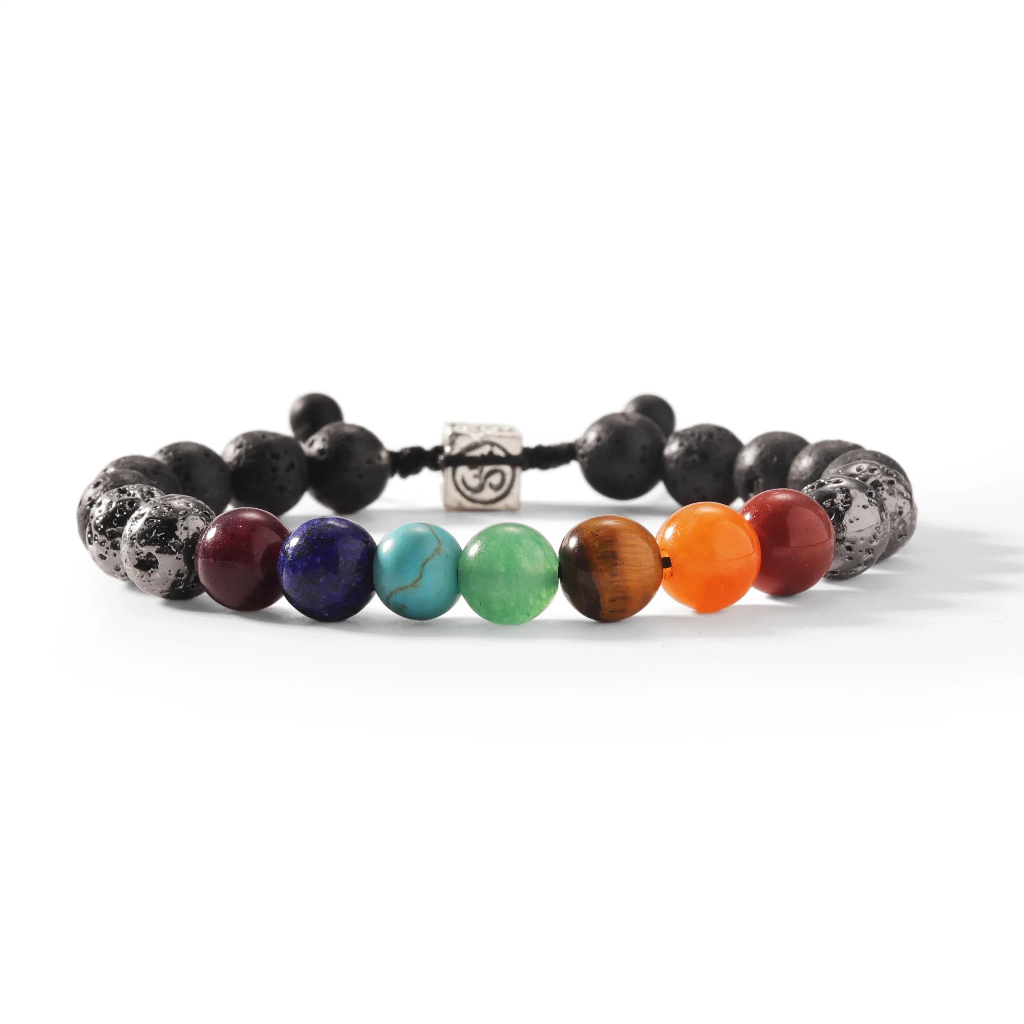 ✨ Healing Tiger Eye & Amethyst Gemstone 7 Chakra Beaded Bracelet – Yoga Stone Brazaletes Bangles for Women – Elegant Ladies’ Spiritual Jewelry