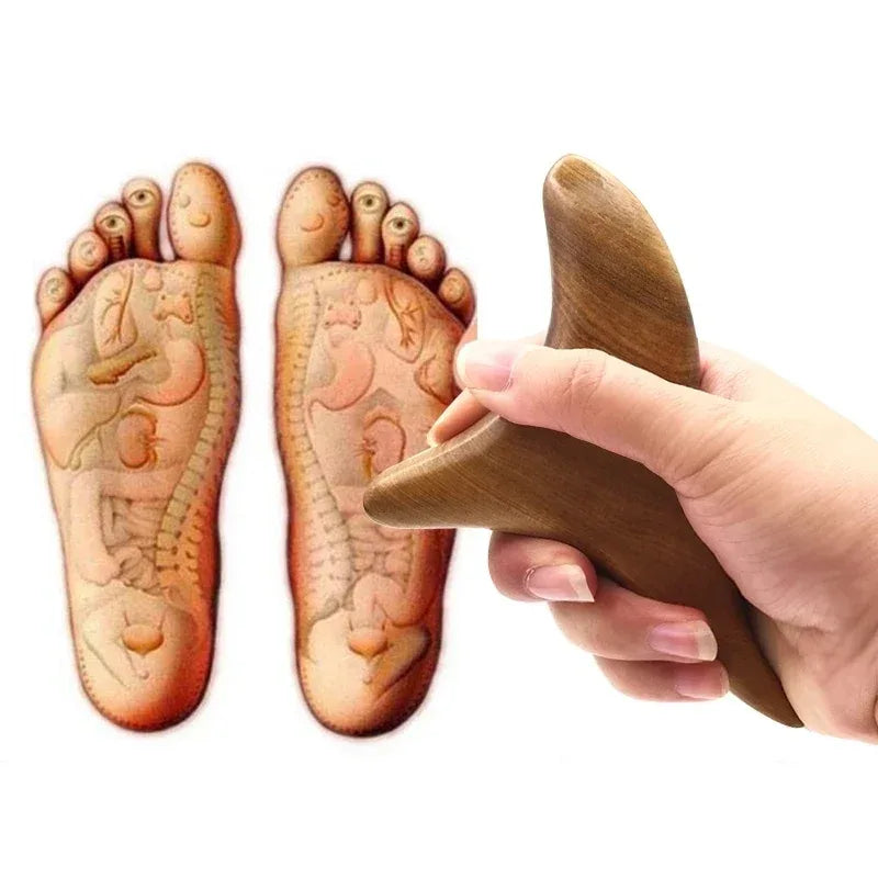 Wooden Triangle Trigger Point Massage Tool – Professional Lymphatic Drainage & Muscle Relief Wood Therapy Tool for Back, Neck, Legs, and Hands﻿