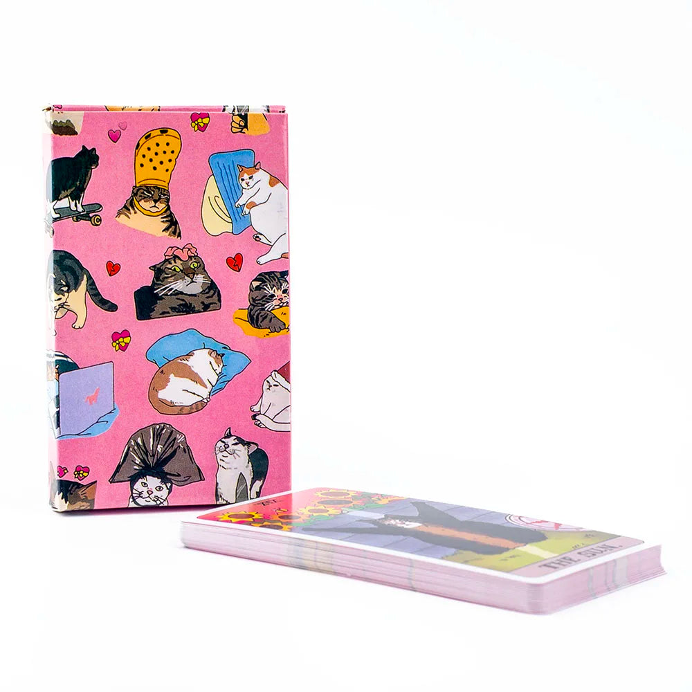 Cat Meme Tarot Deck – 22 Major Arcana Funny Witchy Cat Cards for Divination & Family Fun