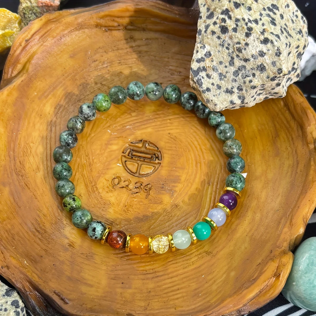 ✨ Attract Wealth and Prosperity Bracelet – 6mm African Turquoise Handmade Beaded Stretch Jewelry