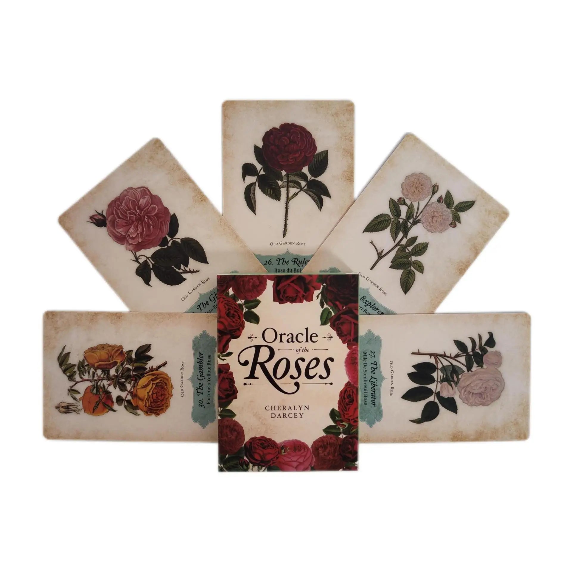 Oracle of The Roses – 44-Card Divinely Illustrated Botanical Oracle Deck for Spiritual Guidance & Family Party Games
