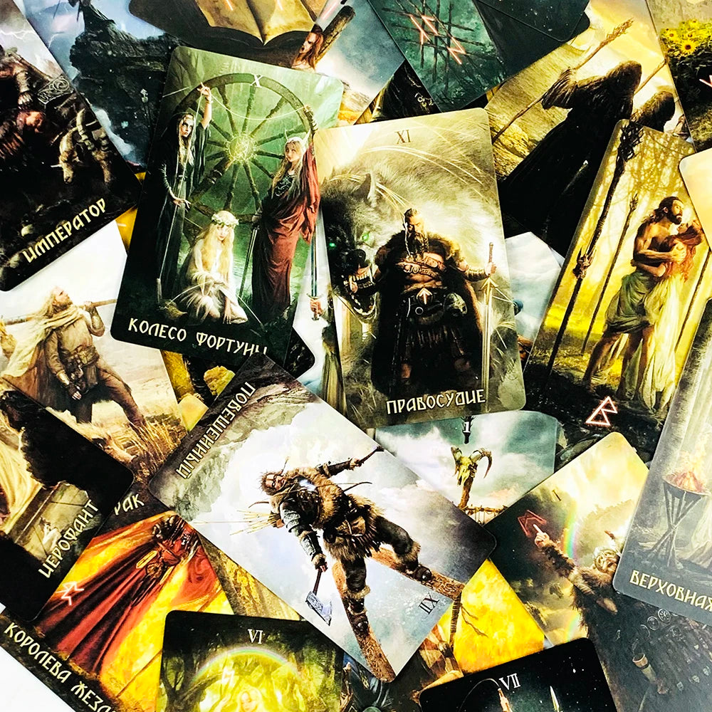 🎃 New Russian Version Tarot Cards | Family Gathering & Mysterious Divination Board Game – Perfect Halloween & Christmas Gift