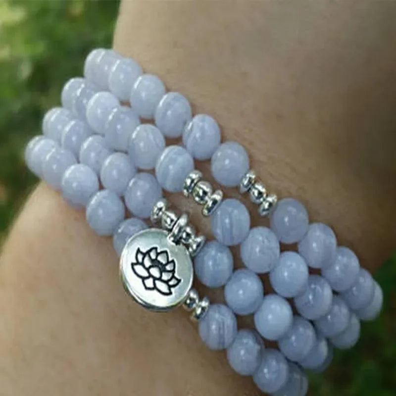 ✨ Turquoise & Onyx Mala Yoga Wrap Bracelet – 108 Prayer Beads Meditation Necklace for Spiritual Focus and Calm A13