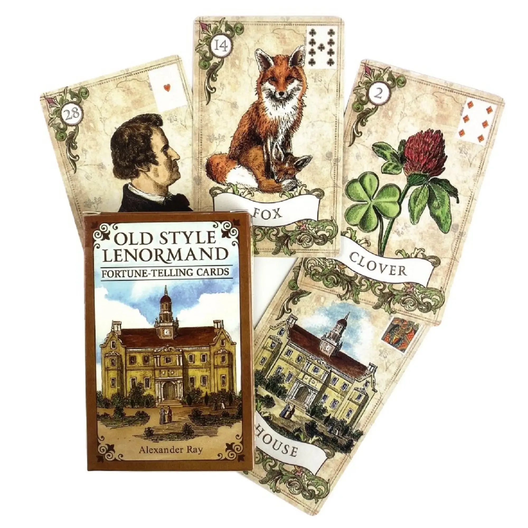 Old Style Lenormand Cards - 38-Card English Oracle Deck for Beginners and Divination