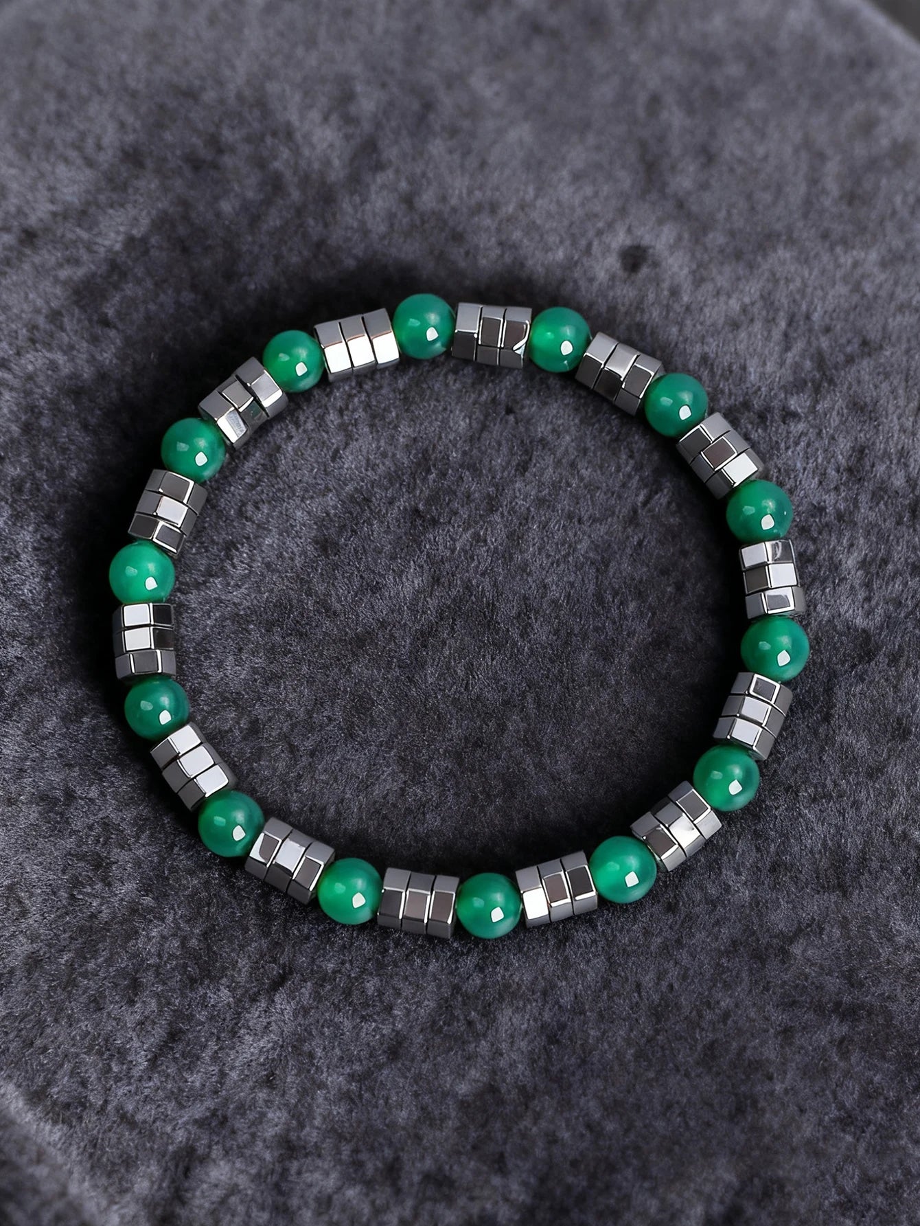 ✨ Hematite & Turquoise Bracelet – Geometric Irregular Natural Stone Beads – Strength, Confidence & Vigour Crystal Jewelry 2