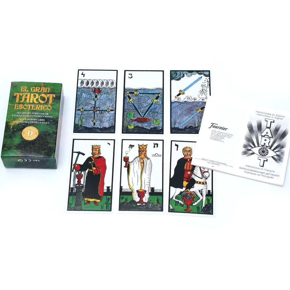🔮 Baraja de Tarot en Español con Instrucciones Incluidas – Cartas Adivinatorias con Diseño Esotérico para Lecturas Espirituales y Divinación