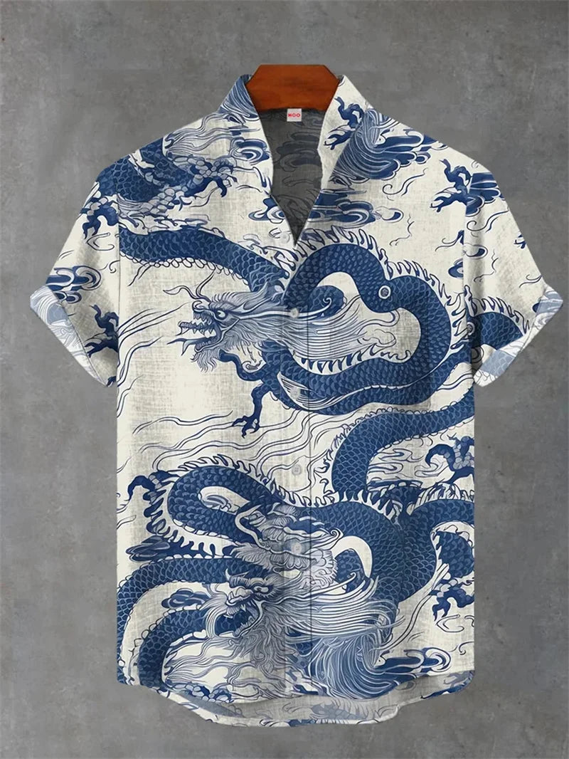 ✨ Sovereign Tiger Retro-Linen Hawaiian Shirt: Men’s Ultra-Breathable Short Sleeve Summer Top with 3D High-Definition Animal Print & Streetwear Casual Style (2026 Collection) SFQQQD1617