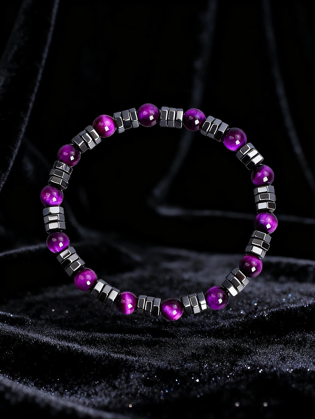 ✨ Geometric Irregular Hematite & Polar Jade Beads Bracelet – Natural Stone Jewelry for Strength, Confidence & Vigour – New Stylish Balance Accessory 3