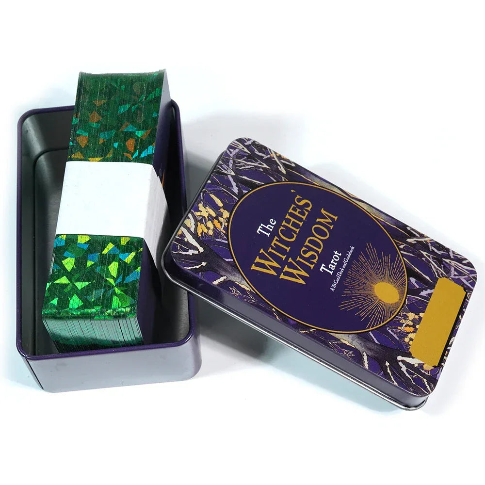 Wisdom Tarot Deck – 78 Premium Quality Cards with Guidebook in Metal Tin