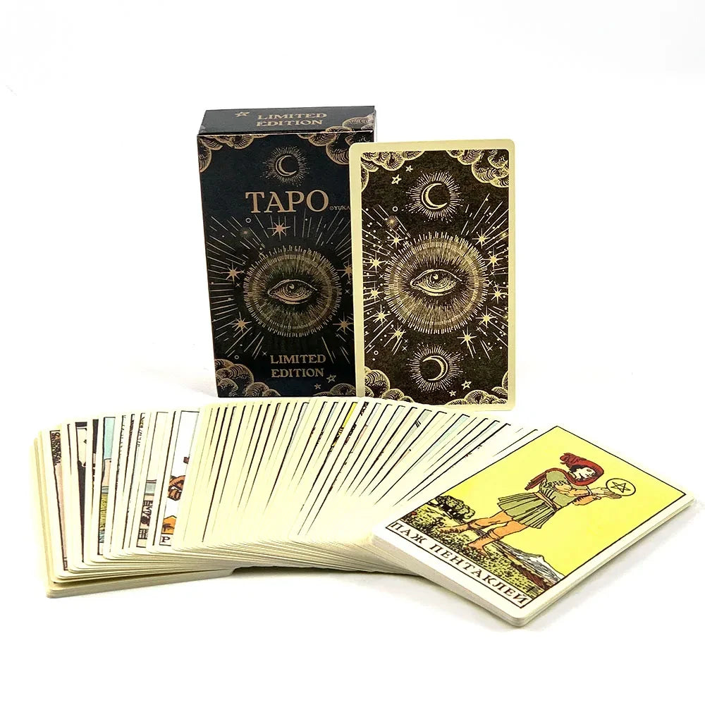 Russian TAPO Limited Edition Tarot Deck – 78 Cards for Fate Divination & Board Game with Guidebook