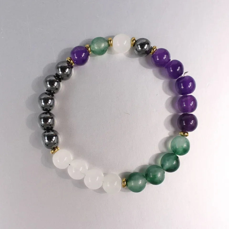 💎 Elegant Natural Healing Crystal Bracelet for Women: Stress & Anxiety Relief Gemstone Jewelry – The Perfect Self-Care Gift for Mom, Grandma & Sister