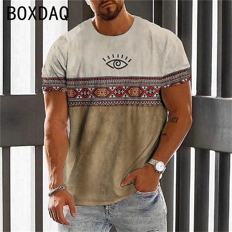 🌍 The Dashiki Street-Heritage T-Shirt: Premium Men’s Vintage Ethnic Tee – High-Definition Traditional Dashiki Print, Breathable Soft-Touch Cotton Blend, and Sophisticated Retro Streetwear Short-Sleeve H24091518095