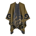 Women's Winter Poncho Wrap - Imitation Cashmere Shawl Cape & Scarf (130 x 150 cm) for Ultimate Warmth and Style One Size 1cloud-yellow
