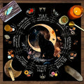 🐾Mysterious Witch Cat Tarot Tablecloth | Altar Cloth & Party Game Decoration – Mystical Home & Astrology Tablecloth