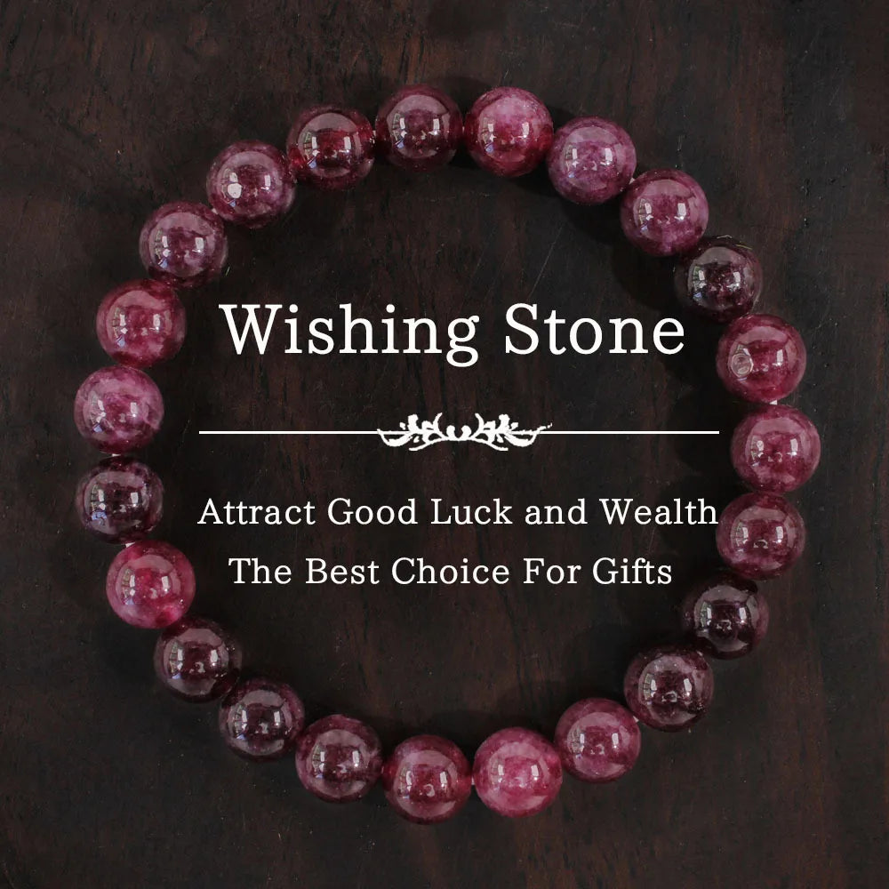 ✨ Garnet Stone Beaded Bracelet for Women – 8mm Natural Stone Jewelry – Elegant and Energizing Default Title