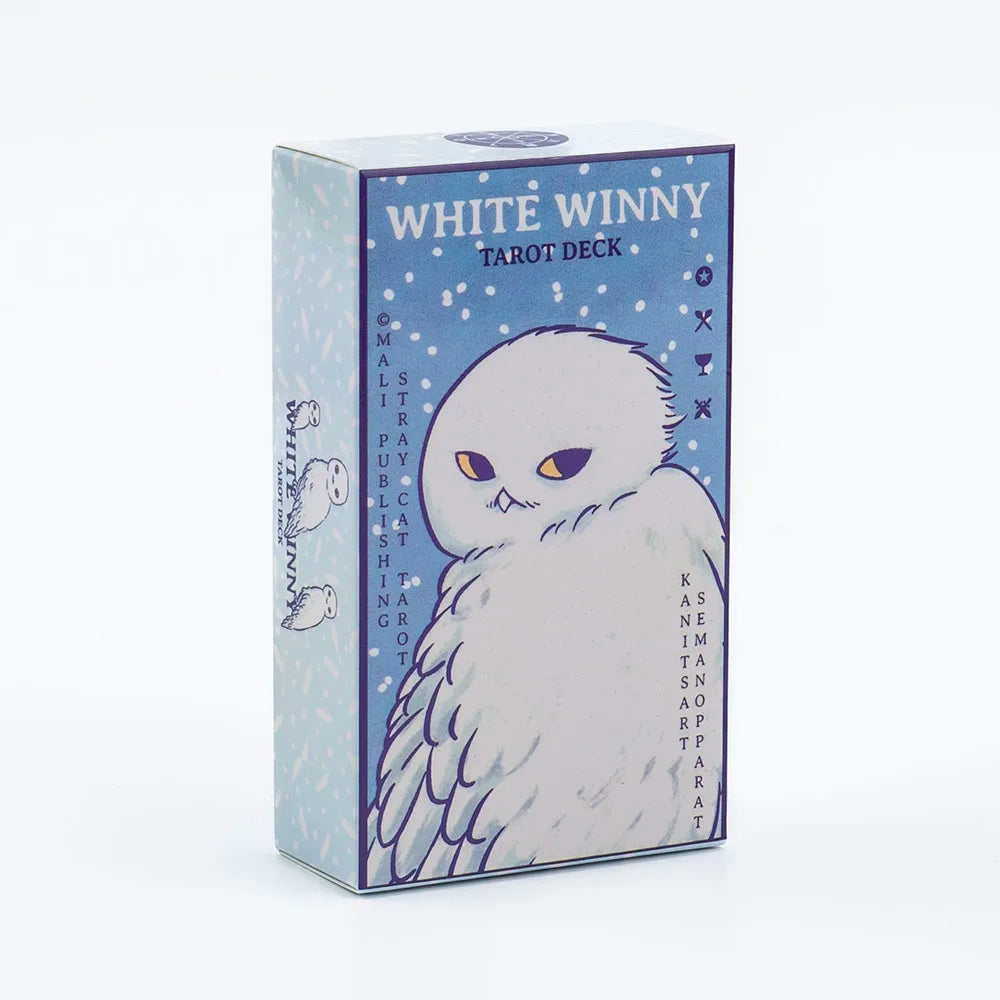 🦉 White Winny Tarot – 80-Card Fortune Telling & Divination Deck with PDF Guidebook for Intuitive Readings, Self-Discovery & Party Board Game TK38K
