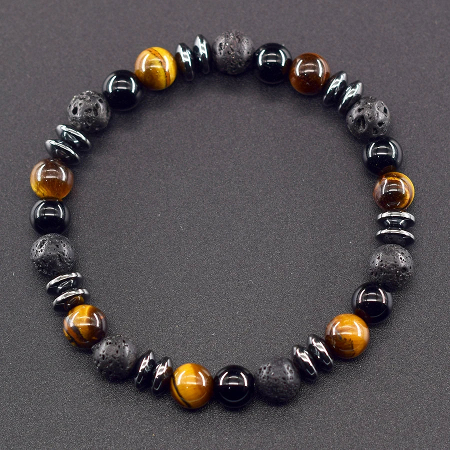 ✨ Natural Yellow Tiger Eye Stone Beads Bracelet – Wealth, Abundance & Prosperity Attraction – Real Jewelry for Men & Women