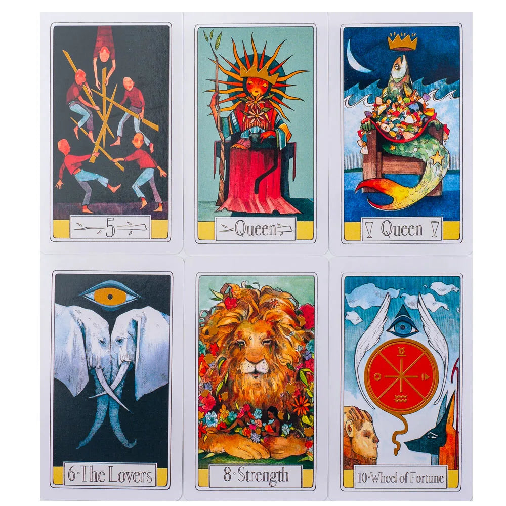 ✨ Curious Travels Tarot – 79-Card Deck with Charming Watercolor Illustrations for Precognition & Divination | Board Game Size 10.3 × 6 cm