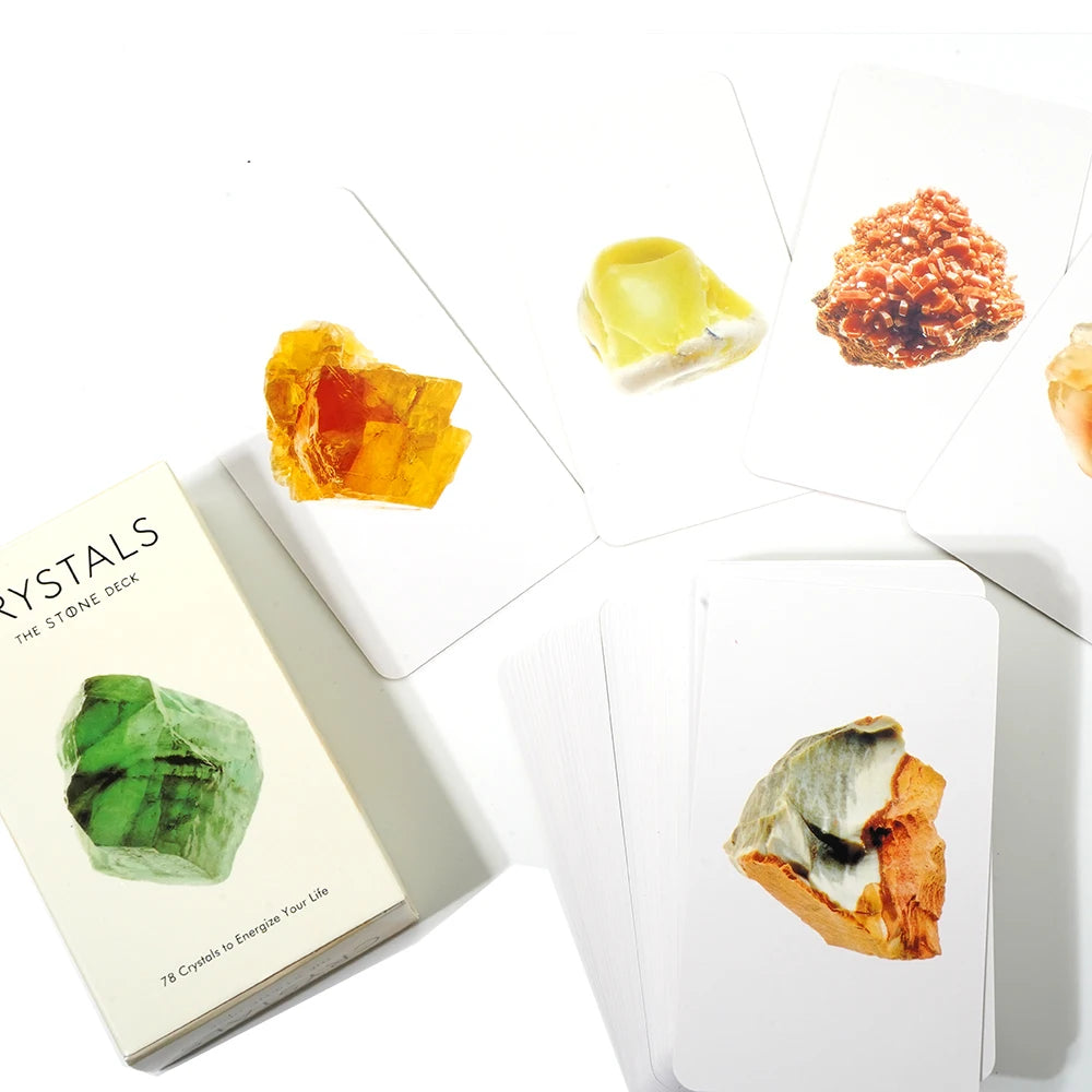 Crystals The Stone Deck – 78 Cards for Healing, Mindfulness & Energy Balancing