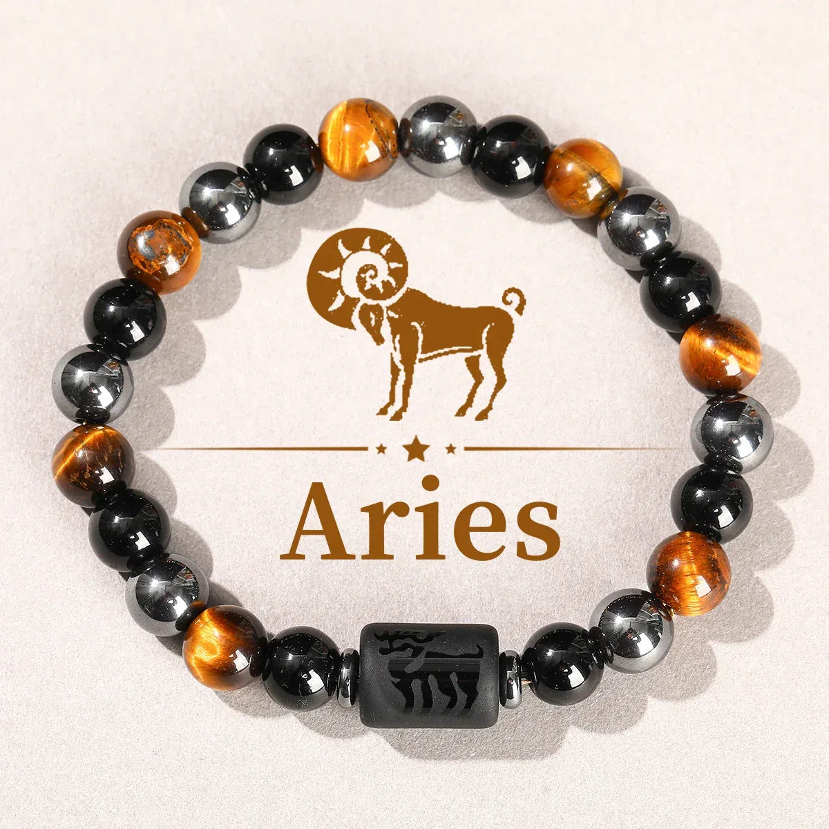 🌌 The "Cosmic Identity" Zodiac Bracelet: 12 Constellation Natural Stone Bangle for Men & Women 3.21-4.19