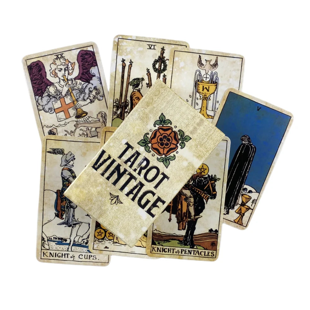 ✨ Tarot Vintage Rider Deck – Classic 78-Card Oracle Deck with English Visions for Divination and Board Games