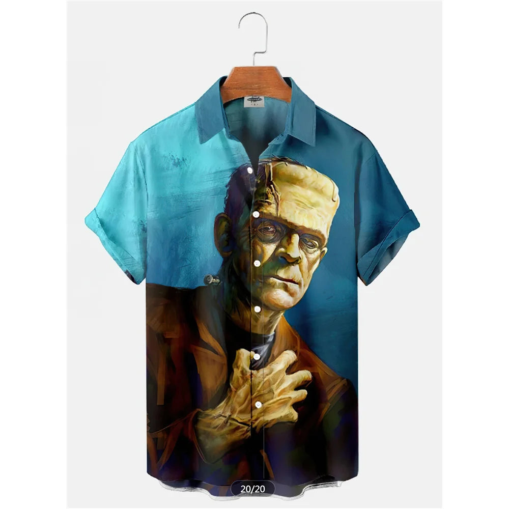 ✨ The Timeless Icon Edition: Premium Men’s Retro Character Graphic Shirt – High-Definition Vintage Animation Art, Couples' Matching Halloween Style, Breathable Quick-Dry Hawaiian Beach Shirt, and Sophisticated Urban-Holiday Short-Sleeve (XS-5XL) CS2024TGBA2784