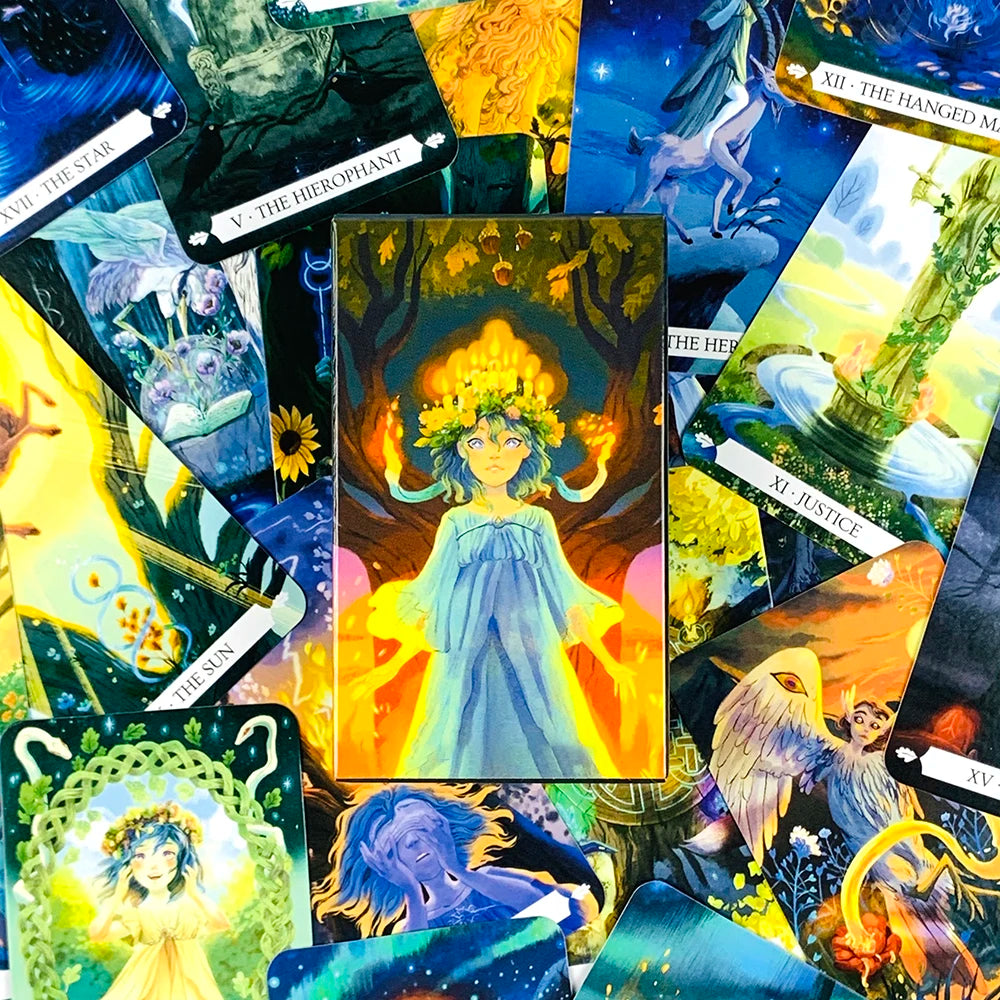 78-Card Tarot Card Deck - Unique Divination Game Blending Fact & Fiction for Insightful Readings