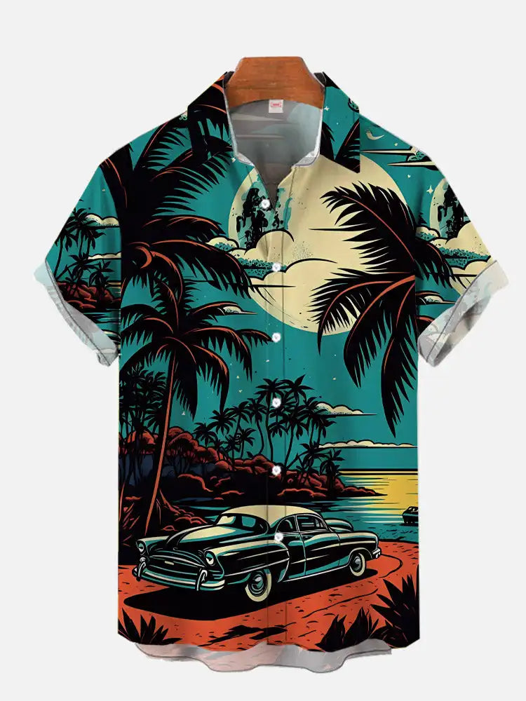 🎸 The Golden Era Edition: Premium Men’s 1970s-1980s Retro Pin-Up Hawaiian Shirt – High-Definition Vintage Poster Graphic, Classic Muscle Car & Cowgirl Aesthetic, Breathable Harajuku Streetwear, and Sophisticated Urban-Holiday Short-Sleeve (S-5XL) CSZHD20242215D