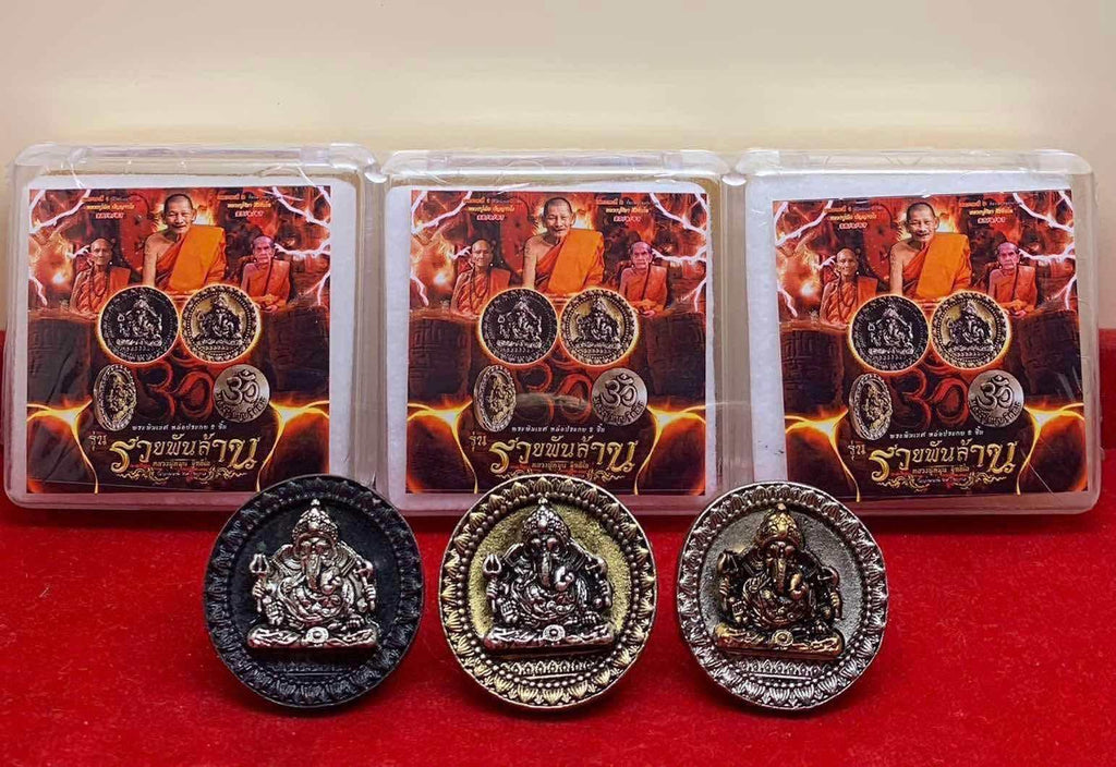 Sacred Two-Piece Ganesha Statue – Billion Fortune Edition, Blessed by Luang Pu Mun, Wat Ban Chan, Sisaket