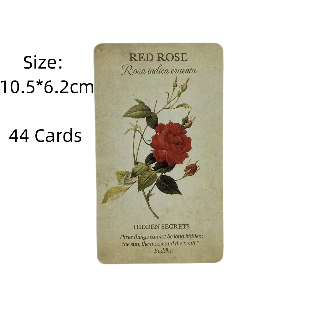 Botanical Inspiration Oracle Cards – 45-Card English Deck with PDF Guidebook for Personal Use & Board Games