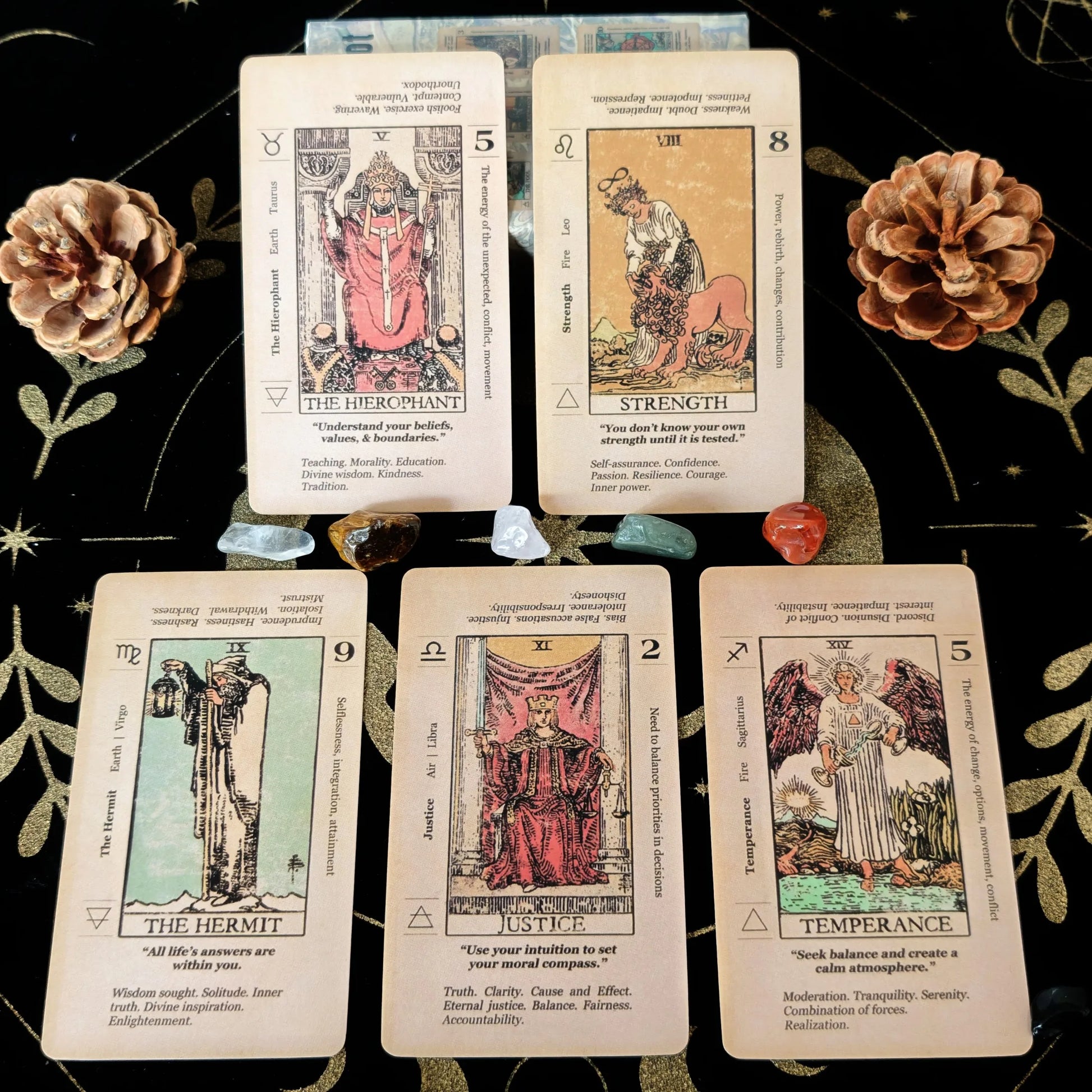 🔥Beginner Tarot Deck with Keywords & Meanings | Antiqued 78-Card Set Including Reversed Cards Guide