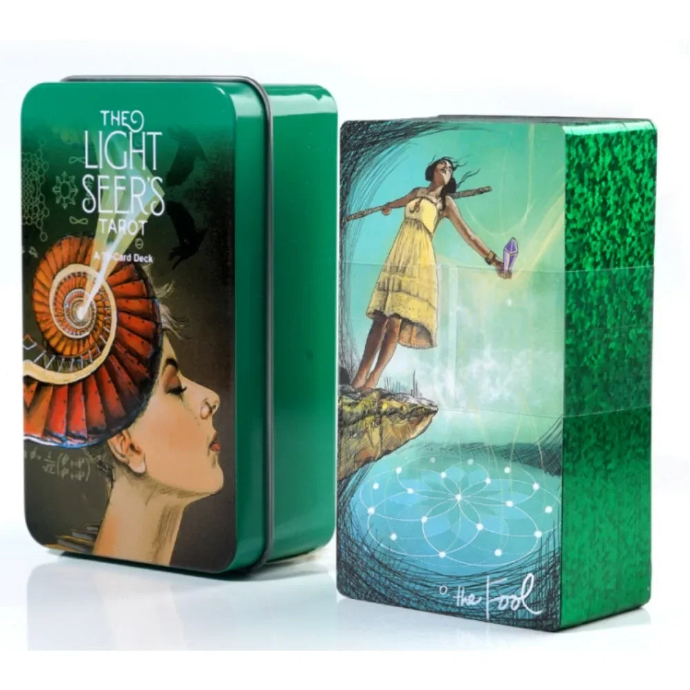 Wondering Spirit Tarot Deck – 78 Gold-Edged Cards in Durable Tin Box Blue