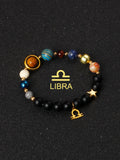 ✨ Eight Planets & 12 Constellation Bracelets – Natural Stone Universe Galaxy Solar System Jewelry – Featuring Libra, Virgo & Leo Designs 11Libra