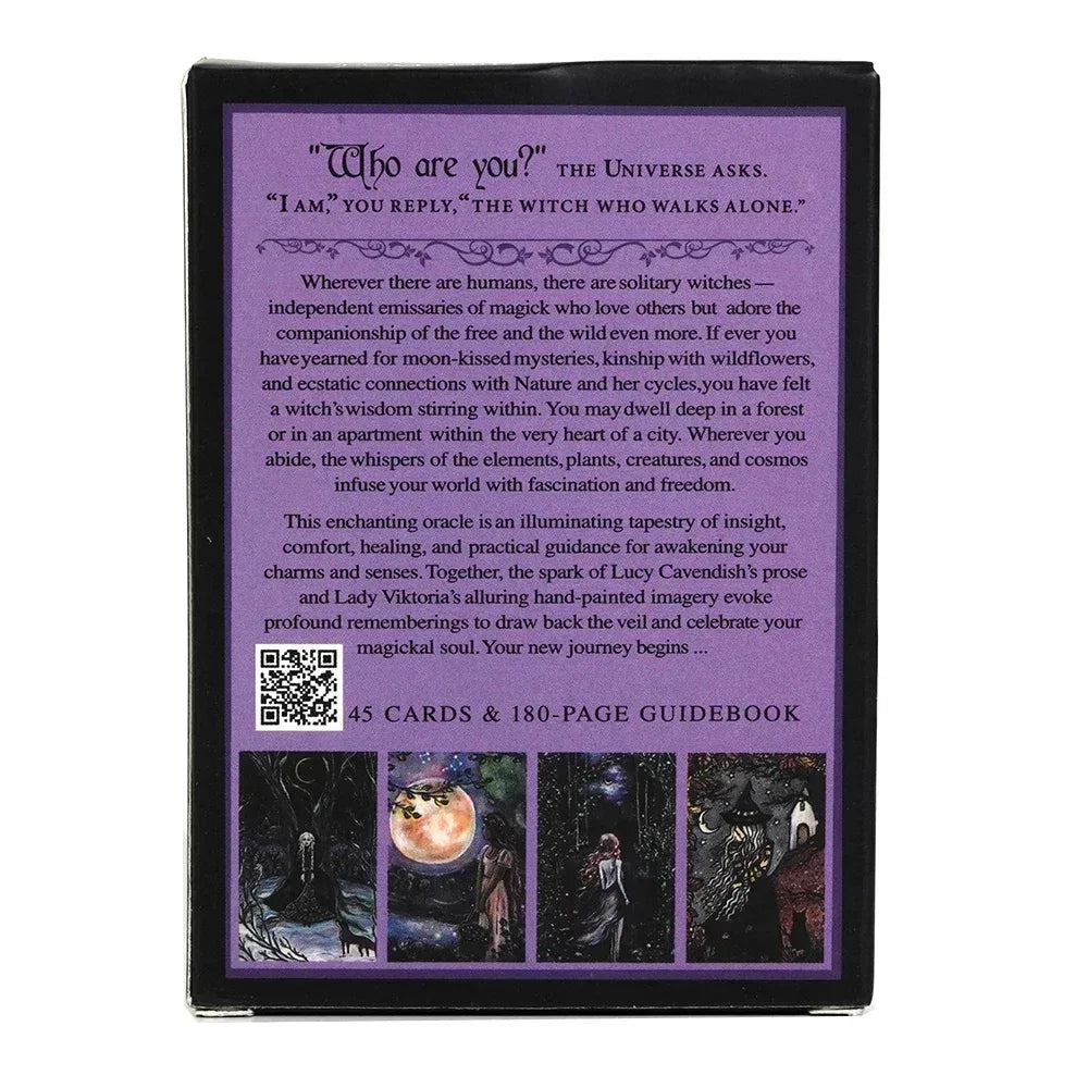 🧙‍♀️ The Solitary Witch Oracle Deck – 45 Cards | English Edition | Mystical Oracle & Tarot Hybrid | Family Party Board Game