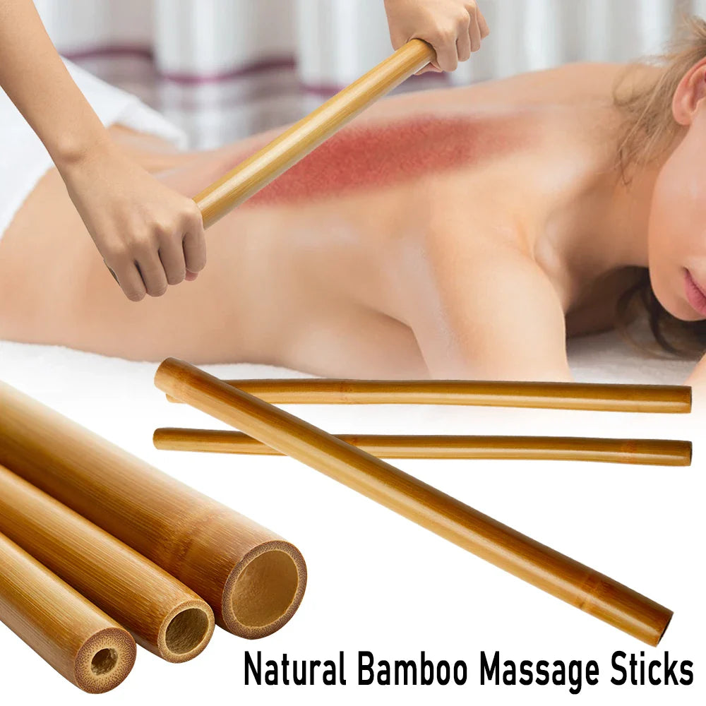 Natural Bamboo Massage Sticks Wood Therapy Anti Cellulite Gua Sha Massager Muscle Pain Relief Maderoterapia Scraping Tool
