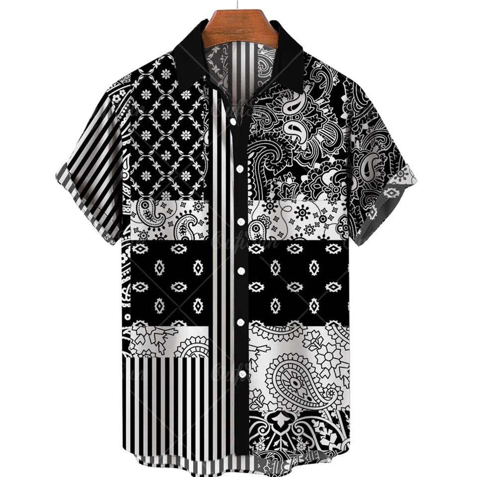 🏝️ The Dasan Majestic Edition: Ultra-Luxury Men’s High-End Hawaiian Shirt – High-Definition Floral & Ethnic Graphic Print, Premium Cooling Performance Fabric, and Sophisticated Resort-Luxe Button-Down