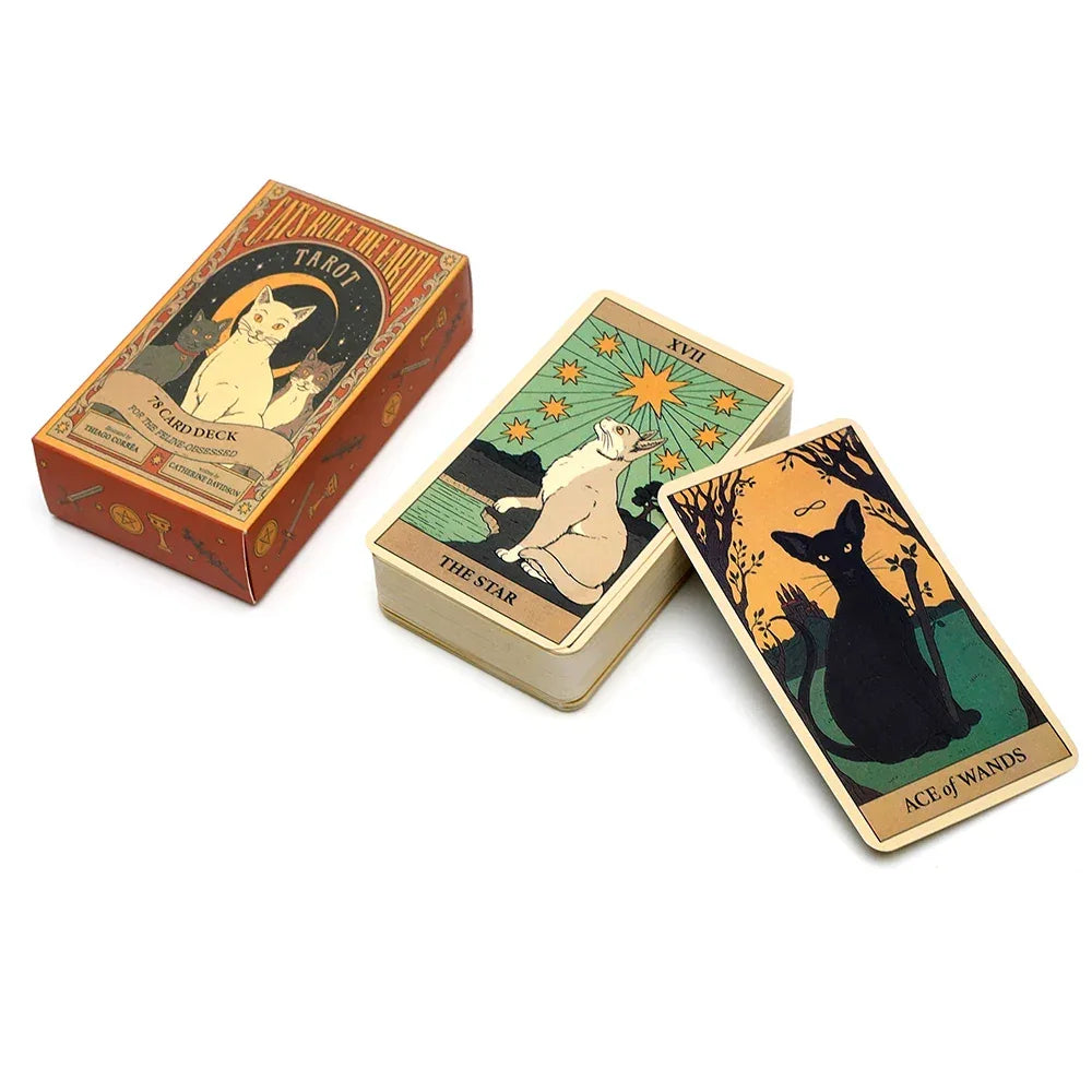 Cats Rule The Earth Tarot Deck – 78-Card Oracle for Spiritual Insight & Intuitive Guidance