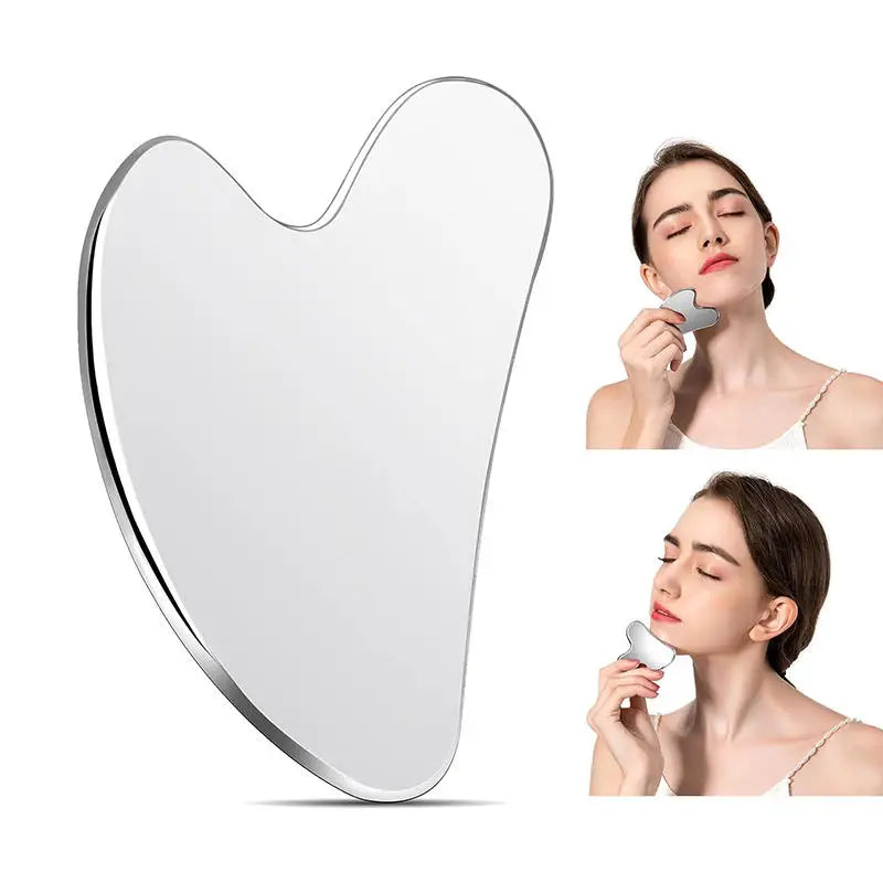 Stainless Steel Gua Sha Scraper Massager – Manual Facial & Body Guasha Tool for Muscle Relief, Lymphatic Drainage, and Skin Care﻿