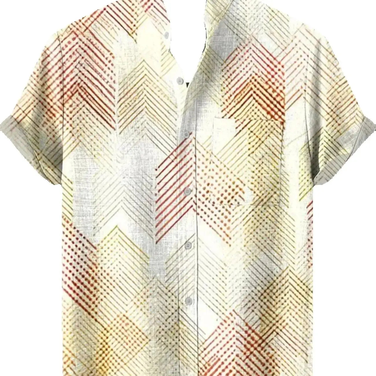 🌅 The Solar Horizon 3D Masterpiece: Premium Men's Casual Short-Sleeve Shirt – High-Definition Sunset Digital Print, Breathable Silk-Touch Fabric, and Sophisticated Modern-Fit Silhouette