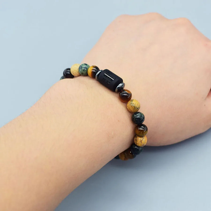 ✨ Zodiac Harmony Tiger Eye Bracelet – Natural Yellow Tiger Eye Beads for Cancer, Virgo & Leo – Perfect Couples & Friendship Jewelry