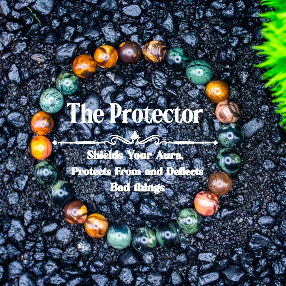 ✨ Thinker Bracelet – Handmade Natural Stone Kanbaba Jasper & Picture Jasper Jewelry for Men & Women – Unique Gift Idea