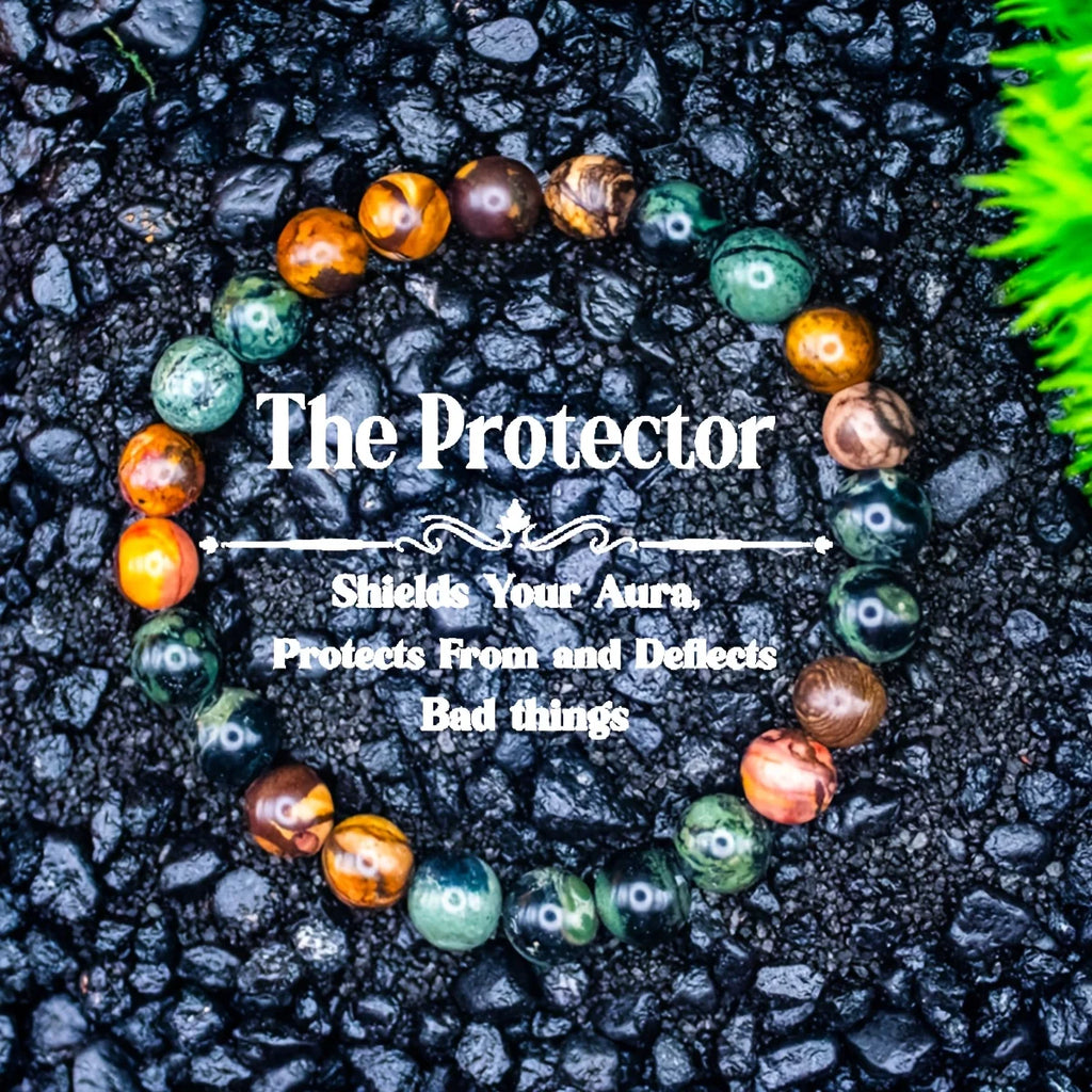 ✨ Thinker Bracelet – Handmade Natural Stone Kanbaba Jasper & Picture Jasper Jewelry for Men & Women – Unique Gift Idea