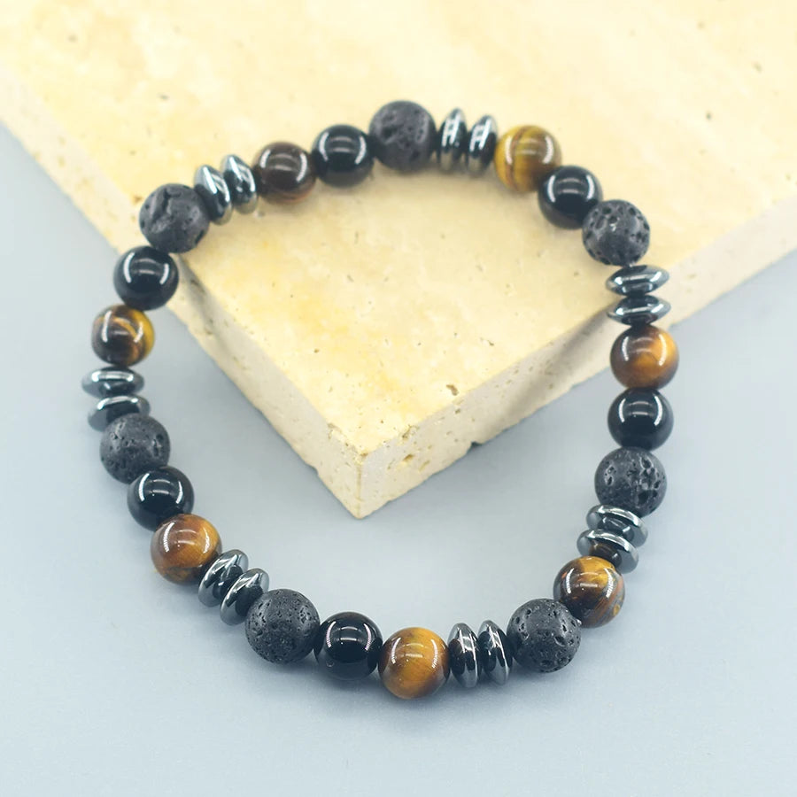 ✨ Natural Yellow Tiger Eye Stone Beads Bracelet – Wealth, Abundance & Prosperity Attraction – Real Jewelry for Men & Women
