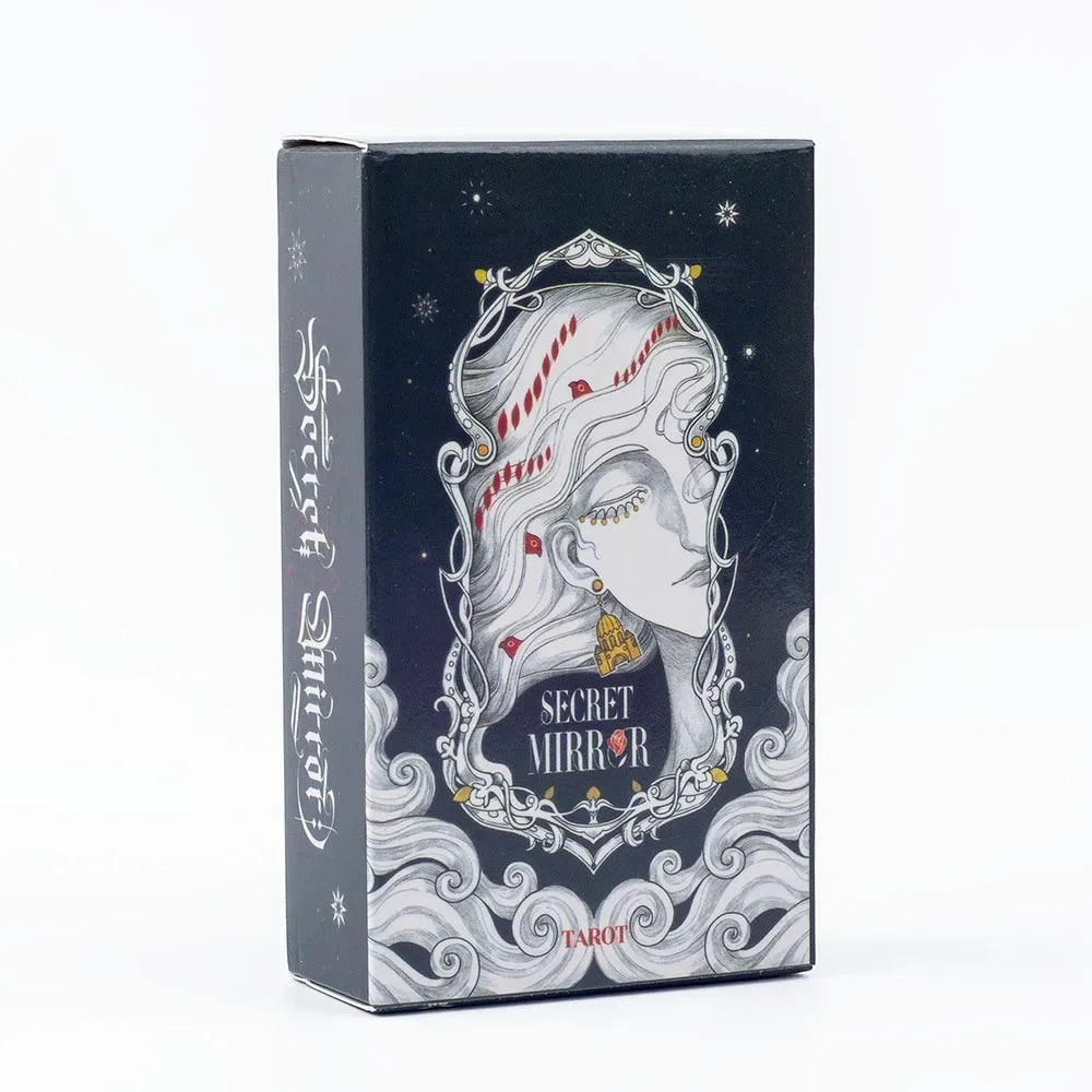 Secret Mirror Tarot – 80-Card English Divination Deck for Family Gatherings, Board Games, and Spiritual Exploration (12x7 cm)